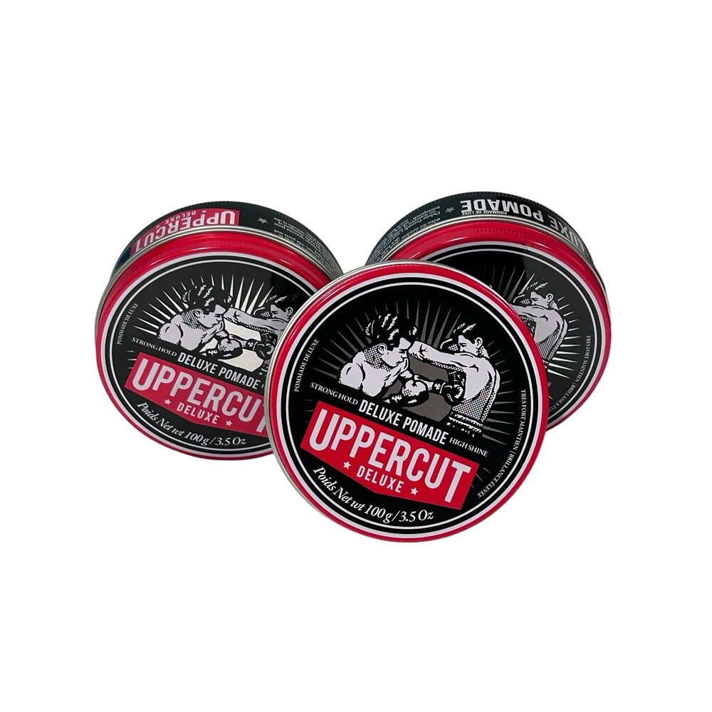 3 Pack Uppercut Deluxe Pomade - 3.5oz - Strong Hold - High Shine Authentic